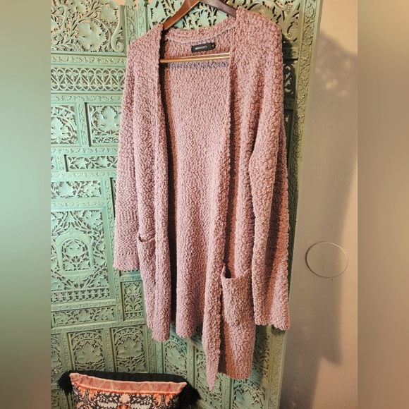 Merokeety | Taro Long Sleeve Popcorn Teddy Fuzzy Cardigan Sweater | Small - Picture 10 of 13